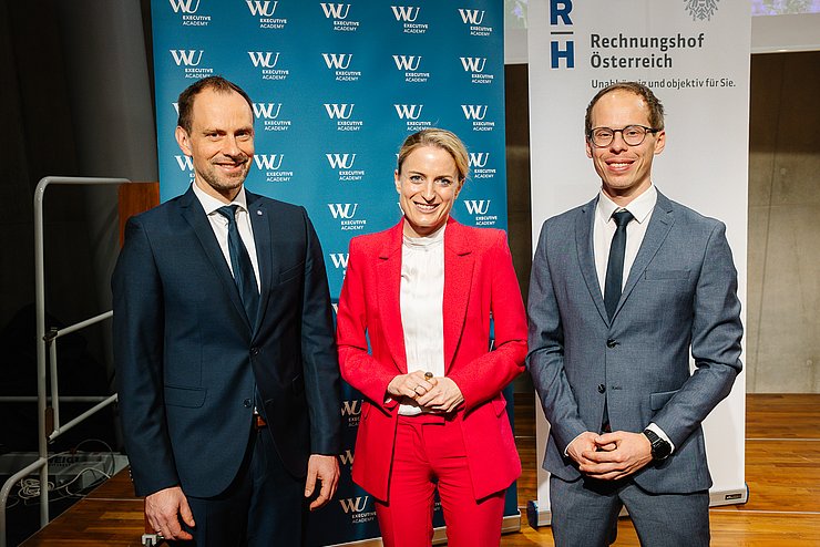 © Aleksandra Kawka, WU Executive Academy Mag. Christoph Schönherr, MMag.a Dr.in Monika Aichholzer-Wurzer und MMag. Andreas Moser, MSc